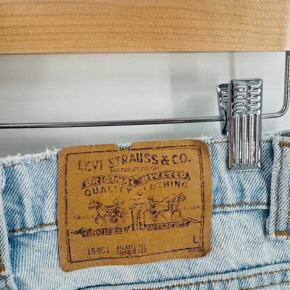 Vintage Levi’s Orange Tab High Rise Straight Leg Jeans 8 Long Light Wash - Picture 5 of 9